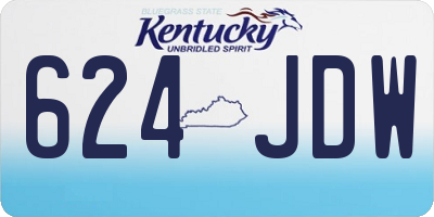 KY license plate 624JDW