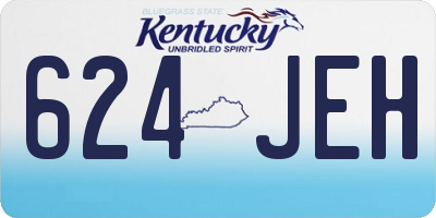 KY license plate 624JEH