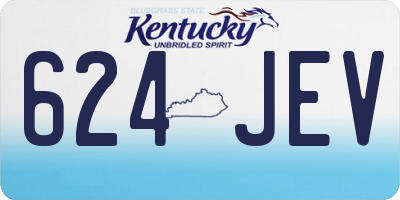 KY license plate 624JEV