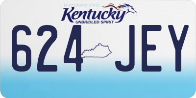 KY license plate 624JEY