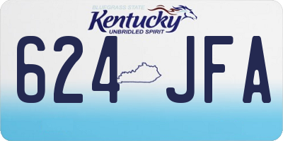 KY license plate 624JFA