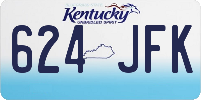 KY license plate 624JFK