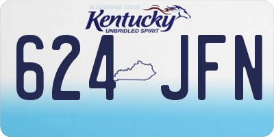 KY license plate 624JFN