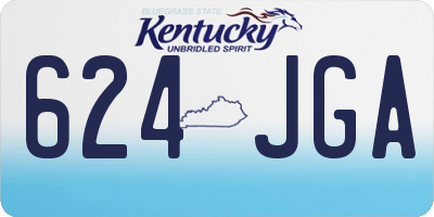 KY license plate 624JGA