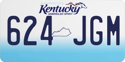 KY license plate 624JGM
