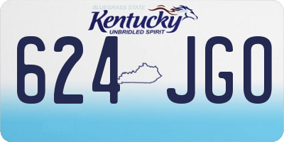 KY license plate 624JGO