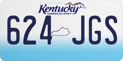 KY license plate 624JGS