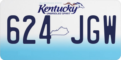 KY license plate 624JGW
