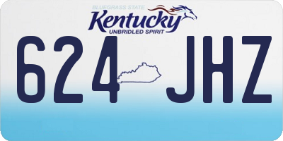 KY license plate 624JHZ