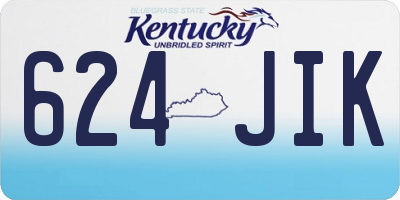 KY license plate 624JIK