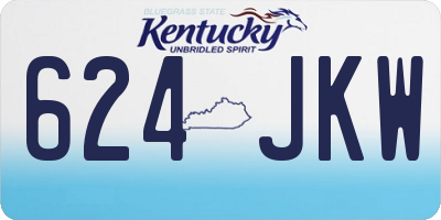 KY license plate 624JKW