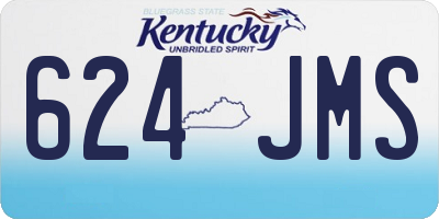 KY license plate 624JMS