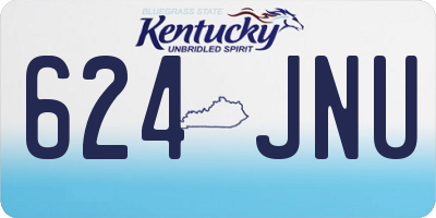 KY license plate 624JNU