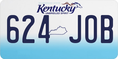 KY license plate 624JOB