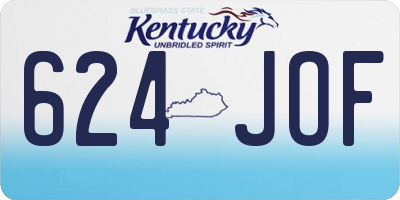 KY license plate 624JOF