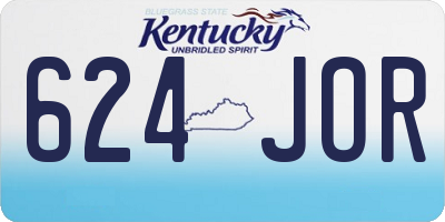 KY license plate 624JOR