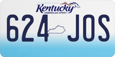 KY license plate 624JOS
