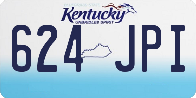 KY license plate 624JPI