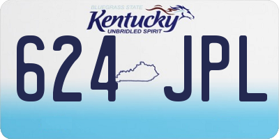 KY license plate 624JPL
