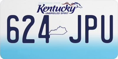 KY license plate 624JPU