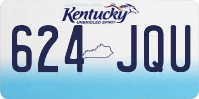 KY license plate 624JQU