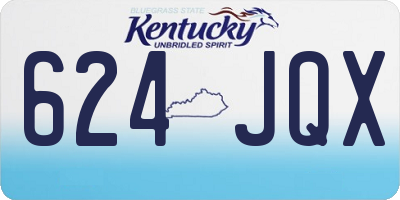 KY license plate 624JQX