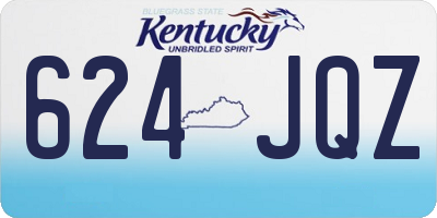 KY license plate 624JQZ