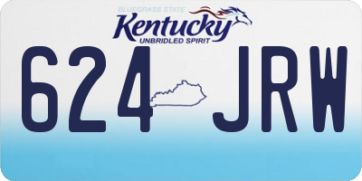 KY license plate 624JRW