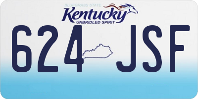 KY license plate 624JSF