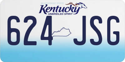 KY license plate 624JSG