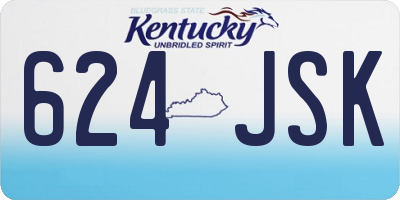 KY license plate 624JSK