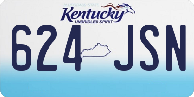 KY license plate 624JSN