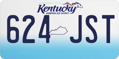 KY license plate 624JST