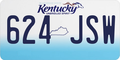KY license plate 624JSW