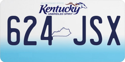 KY license plate 624JSX
