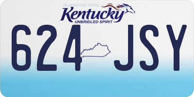 KY license plate 624JSY