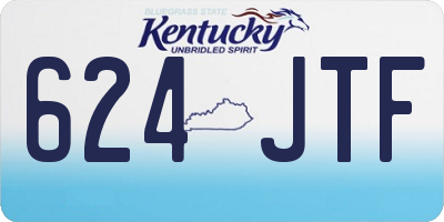 KY license plate 624JTF