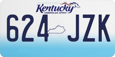 KY license plate 624JZK
