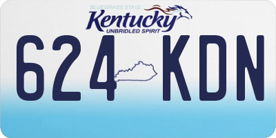 KY license plate 624KDN