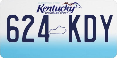 KY license plate 624KDY