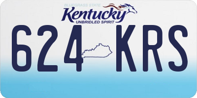 KY license plate 624KRS
