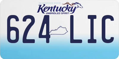 KY license plate 624LIC