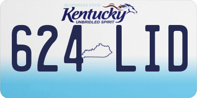 KY license plate 624LID