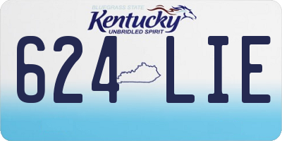 KY license plate 624LIE