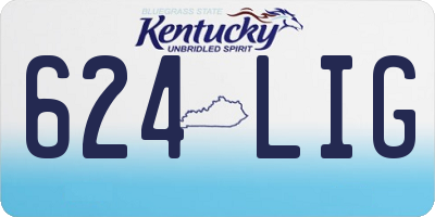 KY license plate 624LIG