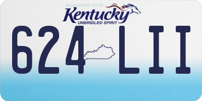 KY license plate 624LII