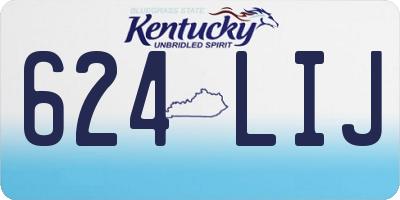 KY license plate 624LIJ