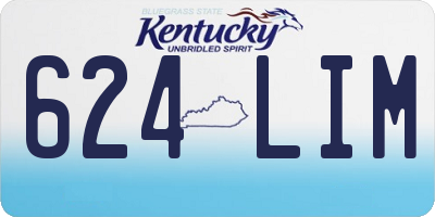 KY license plate 624LIM