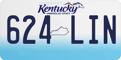KY license plate 624LIN