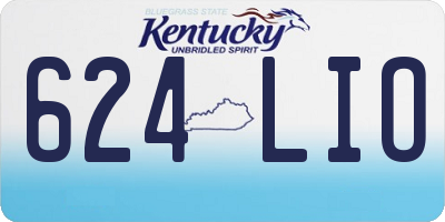 KY license plate 624LIO